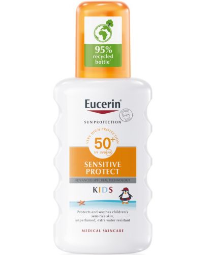 Eucerin Sun Слънцезащитен спрей за деца Sensitive Protect, SPF 50+, 200 ml - 1
