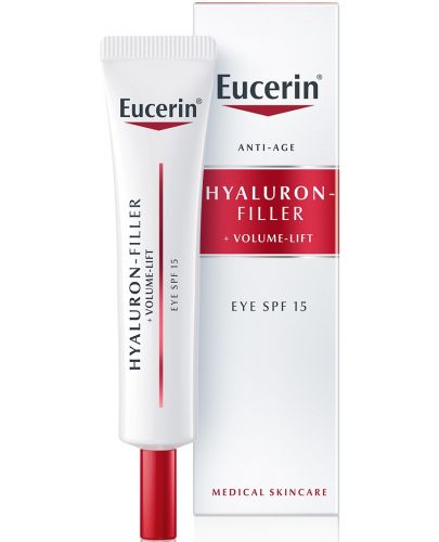 Eucerin Hyaluron-Filler + Volume-Lift Околоочен крем, SPF 15, 15 ml - 1