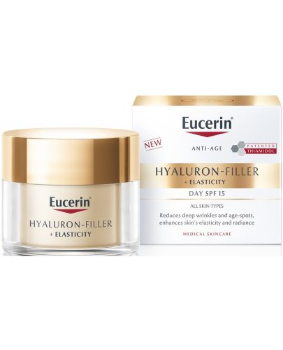 Eucerin Hyaluron-Filler + Elasticity Дневен крем, SPF 15, 50 ml - 1
