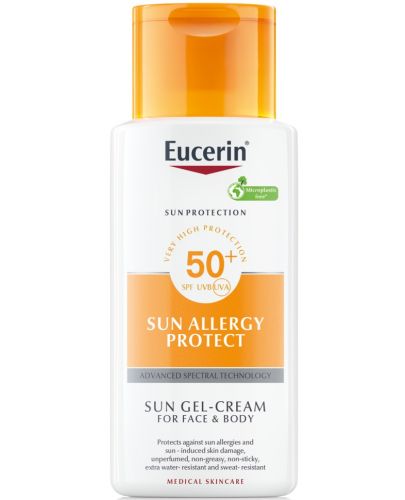 Eucerin Sun Слънцезащитен гел-крем Allergy Protect, SPF 50, 150 ml - 1