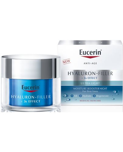 Eucerin Hyaluron-Filler Хидратиращ нощен крем, 50 ml - 1