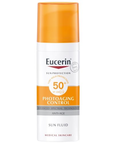 Eucerin Sun Слънцезащитен флуид Photoaging Control, SPF 50, 50 ml - 1