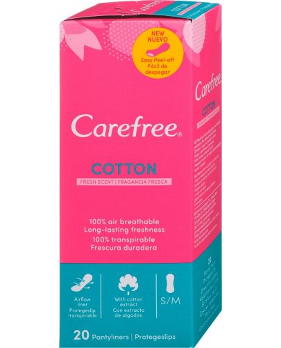 Ежедневни превръзки Carefree - Cotton Fresh, 20 броя - 1