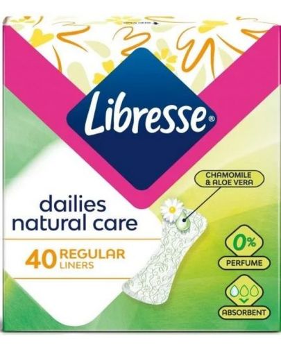 Ежедневни превръзки Libresse - Natural Care, 40 броя - 1
