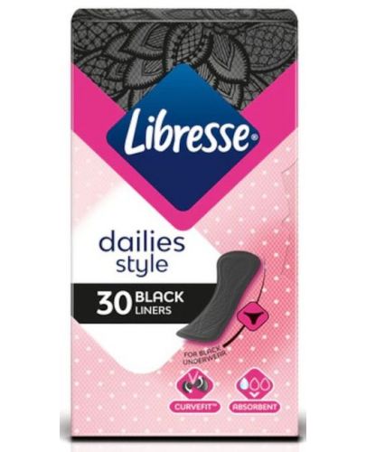 Ежедневни превръзки без крилца Libresse - Normal Black, 30 броя - 1