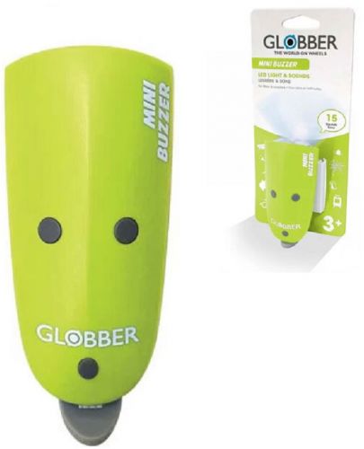Фенерче за тротинетка или велосипед  Globber - С 15 мелодии, зелено - 1
