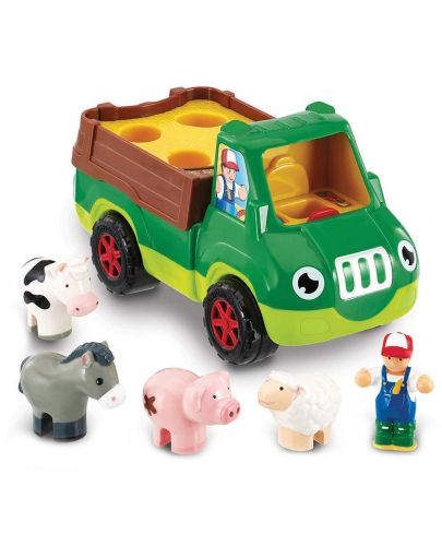 Детска играчка Wow Toys Farm - Фермерски камион, с фигурка и животни - 1