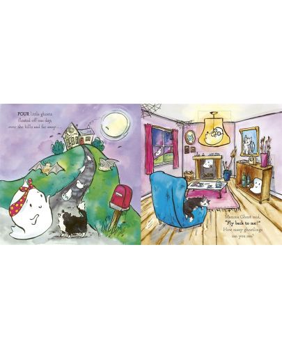Five Little Ghosts: A Lift-the-Flap Halloween Picture Book - 3