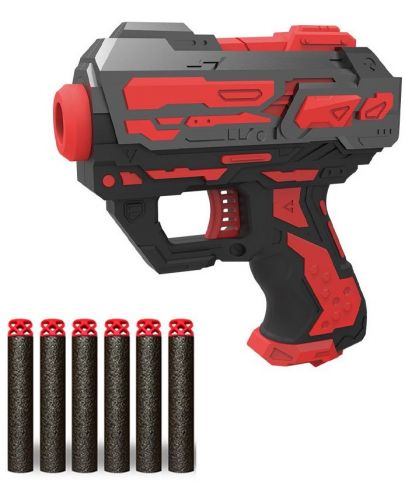 Детска играчка Ocie Red Guns - Мини Пистолет, с 6 меки стрели - 2