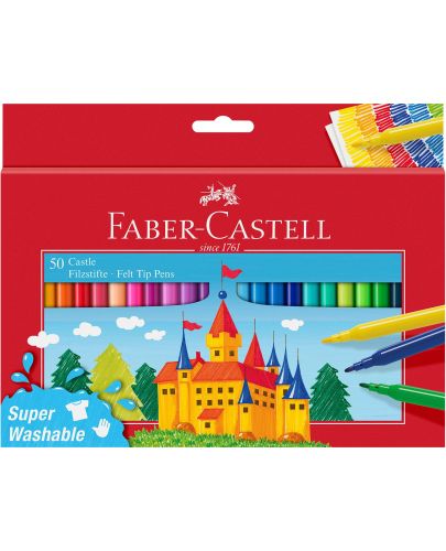 Флумастери Faber-Castell Castle - 50 цвята - 1