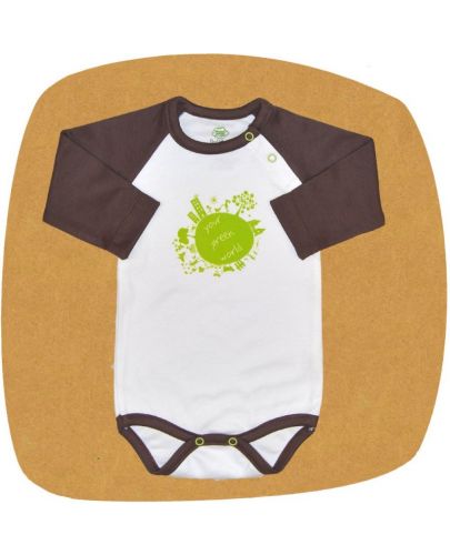 For Babies Боди с реглан ръкав - Your green world размер 3-6 месеца - 1