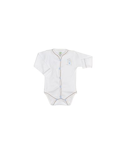 For Babies Боди с предно закопчаване и дълъг ръкав - Коте размер 12-18 месеца - 1