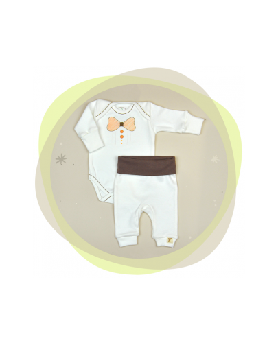 For babies Сет бебешко боди с потури - Папионка размер 80см./9-12 - 1