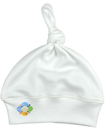 Бебешка шапка с възел For Babies - Човече - 1