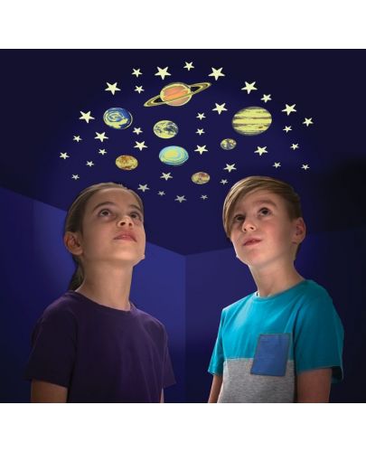 Фосфоресциращи стикери Brainstorm Glow - Звезди и планети, 43 броя - 3