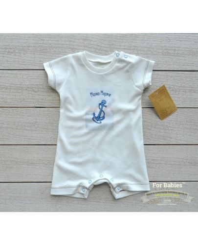 For Babies Бебешко гащеризонче с къс ръкав - Малко моряче размер 3-6 месеца - 1