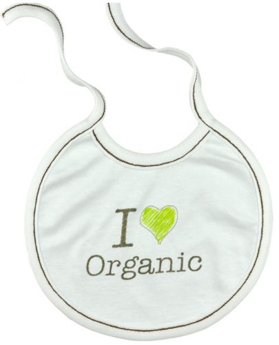 Бебешки лигавник с връзки For Babies - I love organic - 1