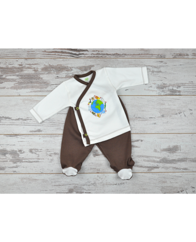 For Babies Сет Камизолка и ританки - Global Изберете размер 1-3 месеца - 1