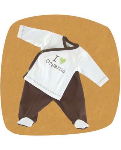 For Babies Сет Камизолка и ританки - Organic Изберете размер 1-3 месеца - 1