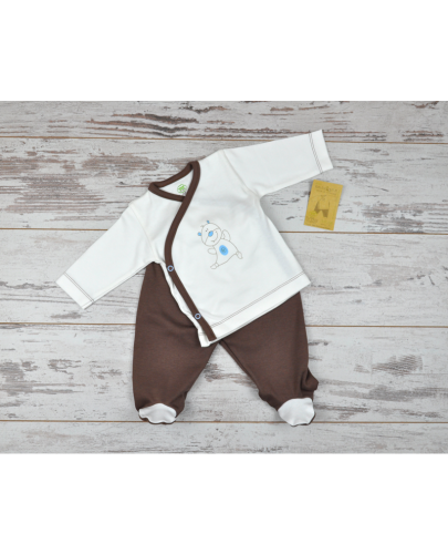 For Babies Сет Камизолка и ританки - Коте Изберете размер 1-3 месеца - 1