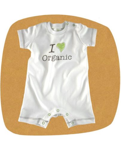For Babies Бебешко гащеризонче с къс ръкав - Organic размер 6-12 месеца - 1