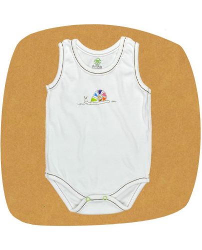 For Babies Бебешко боди потник - Цветно охлювче размер 6-12 месеца - 1