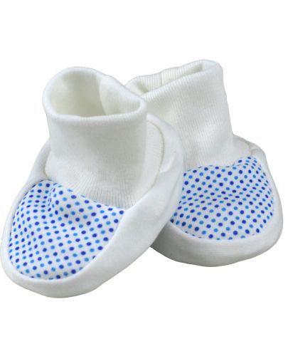 Бебешки обувки For Babies - Сини точици, 0+ месеца - 1