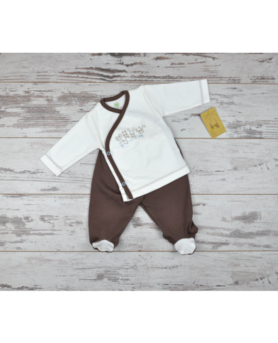 For Babies Сет Камизолка и ританки - Give me a hug Изберете размер 1-3 месеца - 1