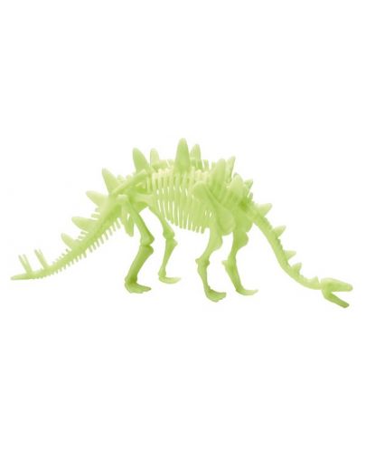 Фосфоресцираща фигурка Brainstorm Glow Dinos - Стегозавър, скелет - 2