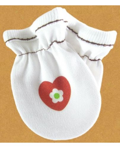 Бебешки ръкавички For Babies - Сърчице - 1