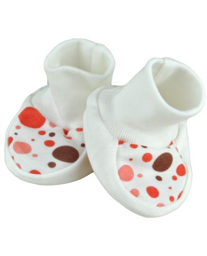 Бебешки обувки For Babies - Червени точици, 0+ месеца - 1