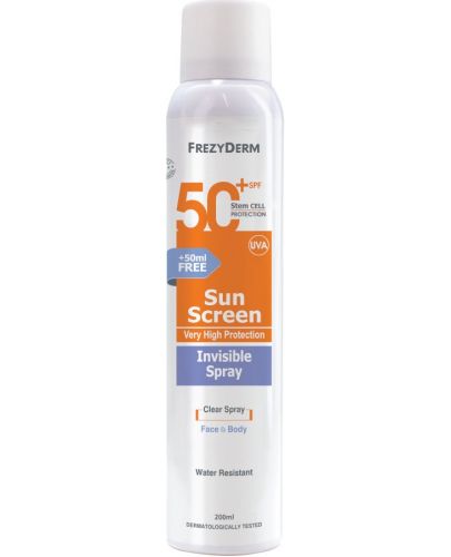 FrezyDerm Невидим слънцезащитен спрей, SPF 50+, 200 ml - 1