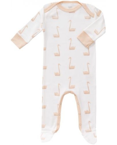 Бебешка цяла пижама Fresk - Swan, розова, 0-3 месеца - 1