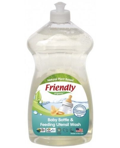 Препарат за ръчно измиване на бебешки шишета Friendly Organic - 739 ml - 1