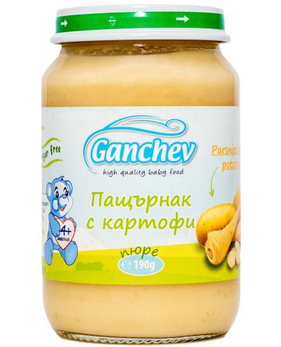Зеленчуково пюре Ganchev - Пащърнак с картофи, 190 g - 1