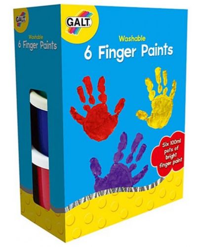 Комплект боички за рисуване с пръсти Galt – миещи се - 1