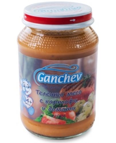 Пюре Ganchev - Телешко с картофи и домати,  190 g - 1