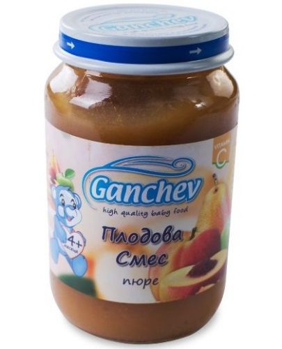 Пюре Ganchev - Плодова смес, 190 g - 1