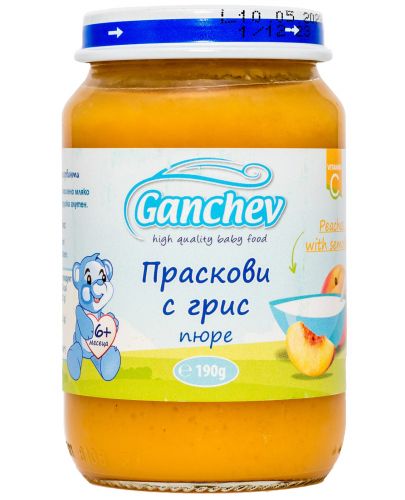Десерт Ganchev - Праскови с грис, 190 g - 1