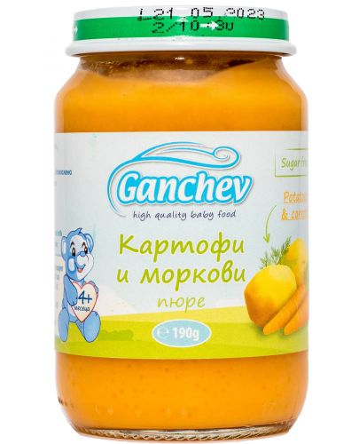 Зеленчуково пюре Ganchev - Картофи и моркови, 190 g - 1