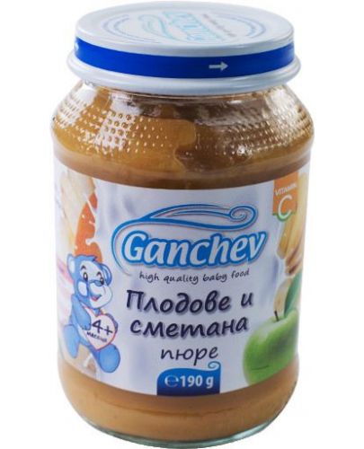 Десерт Ganchev - Плодове и сметана, 190 g - 1