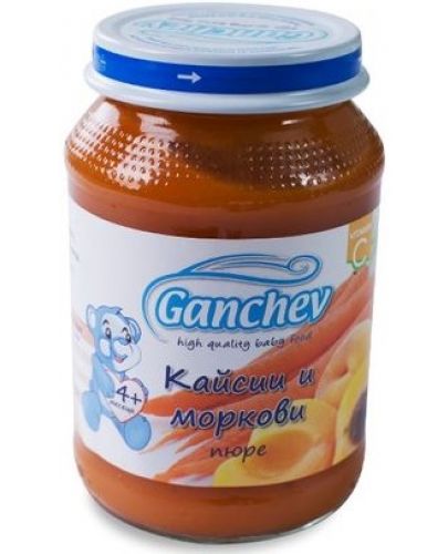 Плодово пюре Ganchev - Кайсии и моркови, 190 g - 1