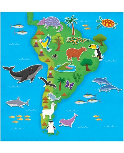 Книжка със стикери Galt - Животните по света, 150 стикера за многократна употреба - 2