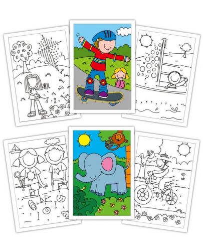 Детска книжка за оцветяване Galt Dot to Dot Pad - Свържи точките, 2 част - 2