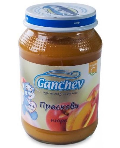 Плодово пюре Ganchev - Праскова, 190 g - 1