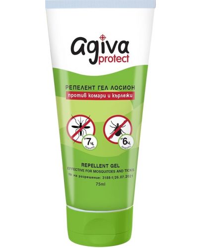 Гел против комари и кърлежи  Agiva Protect - За цялото семейство, 75 ml  - 1