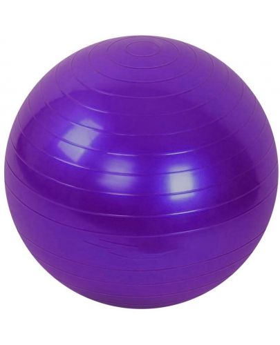 Гимнастическа топка Maxima - 65 cm, гладка, лилава - 1