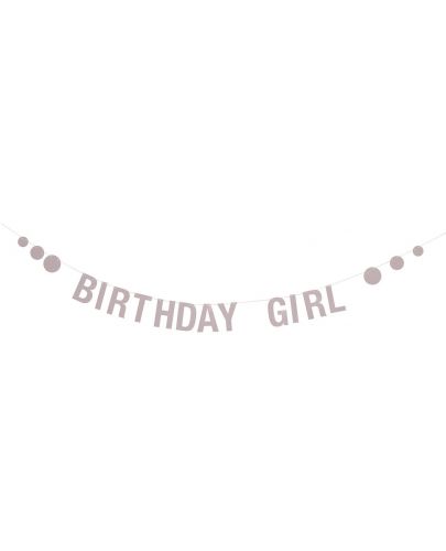Гирлянд Bloomingville - Birthday girl, розов - 1