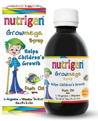 Growmega Сироп за детския растеж, портокал, 200 ml, Nutrigen - 1