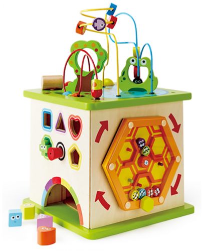 Детска игра Hape - Куб със спирала - 1